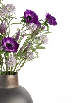 COCOmaison Kunstbloemen En -Planten>Anemone Spray H75cm kunstbloem - Paars