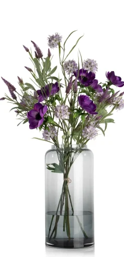 COCOmaison Kunstbloemen En -Planten>Anemone Spray H75cm kunstbloem - Paars