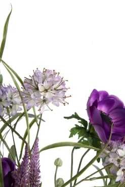 COCOmaison Kunstbloemen En -Planten>Anemone Spray H75cm kunstbloem - Paars