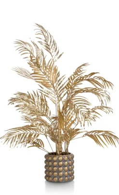 COCOmaison Kunstbloemen En -Planten>Areca Palm plant H105cm - Goud