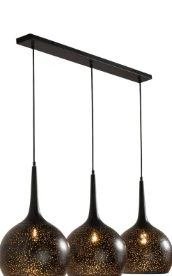 COCOmaison Hanglampen>Arjen hanglamp 3*E27 - Zwart/Goud