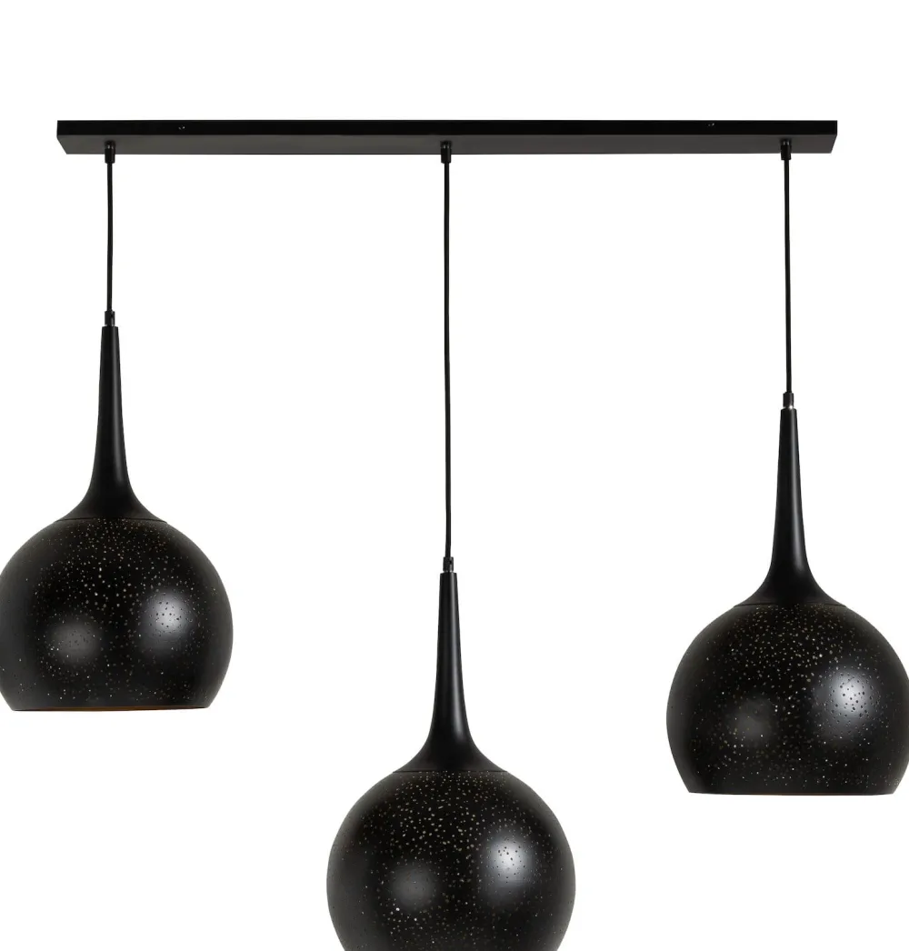 COCOmaison Hanglampen>Arjen hanglamp 3*E27 - Zwart/Goud