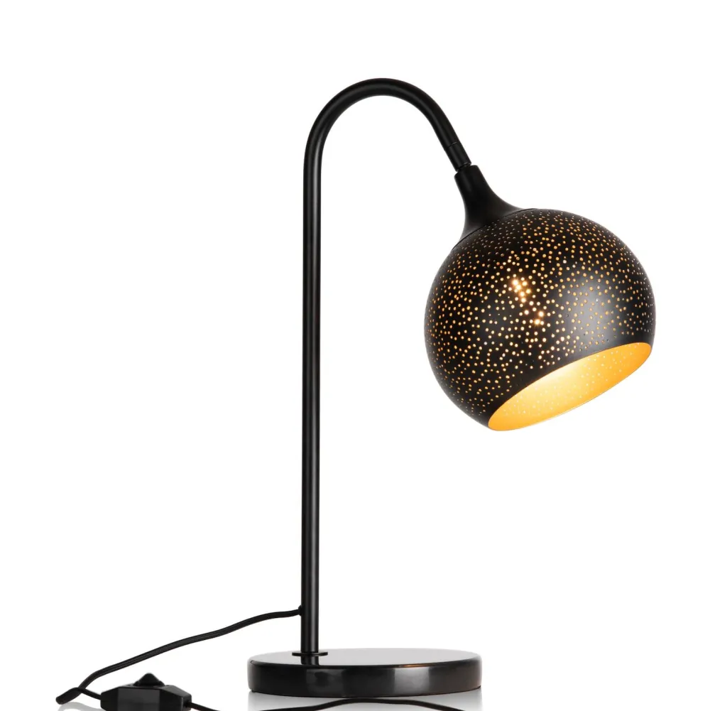 COCOmaison Tafellampen>Arjen tafellamp 1*E27 - Zwart/Goud