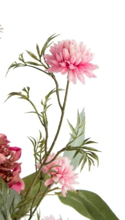 COCOmaison Kunstbloemen En -Planten>Ball Mum Spray H93cm - Oranje