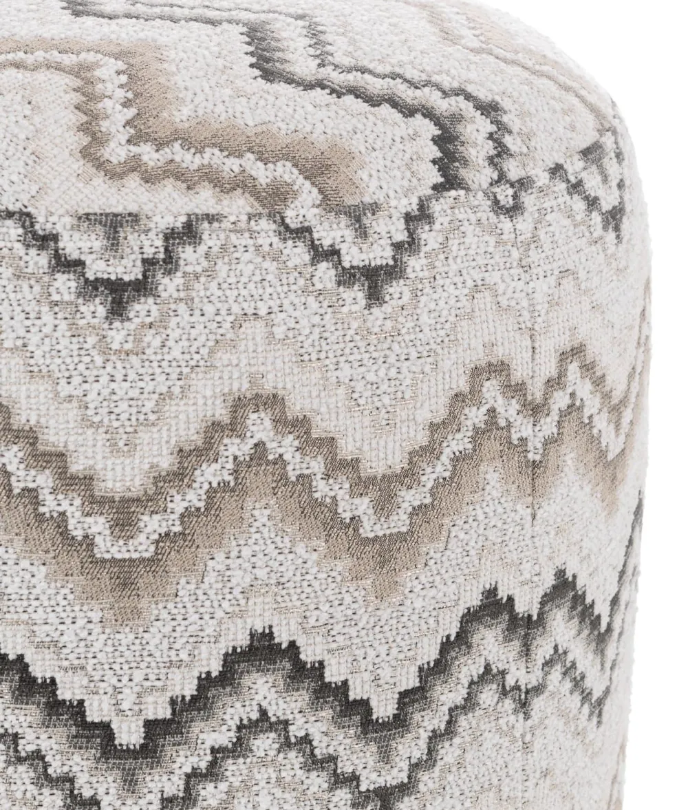 COCOmaison Poefs En Krukken>BeautiQ - Lush poef - rond 42 cm - Antraciet