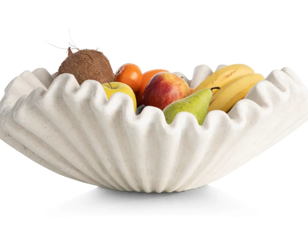 COCOmaison Tafelaccessoires>Bella schaal D51cm - Cremekleurig