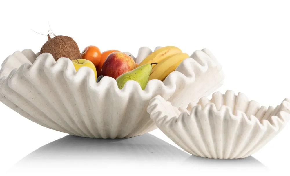 COCOmaison Tafelaccessoires>Bella schaal D51cm - Cremekleurig