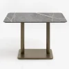 COCOmaison Bistro- En Bartafels>Brest bistrotafel marble light grey 120x75cm - Goud