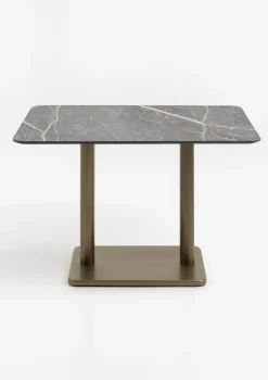 COCOmaison Bistro- En Bartafels>Brest bistrotafel marble light grey 120x75cm - Goud