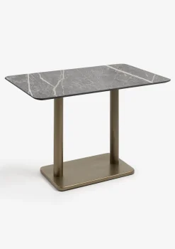 COCOmaison Bistro- En Bartafels>Brest bistrotafel marble light grey 120x75cm - Goud