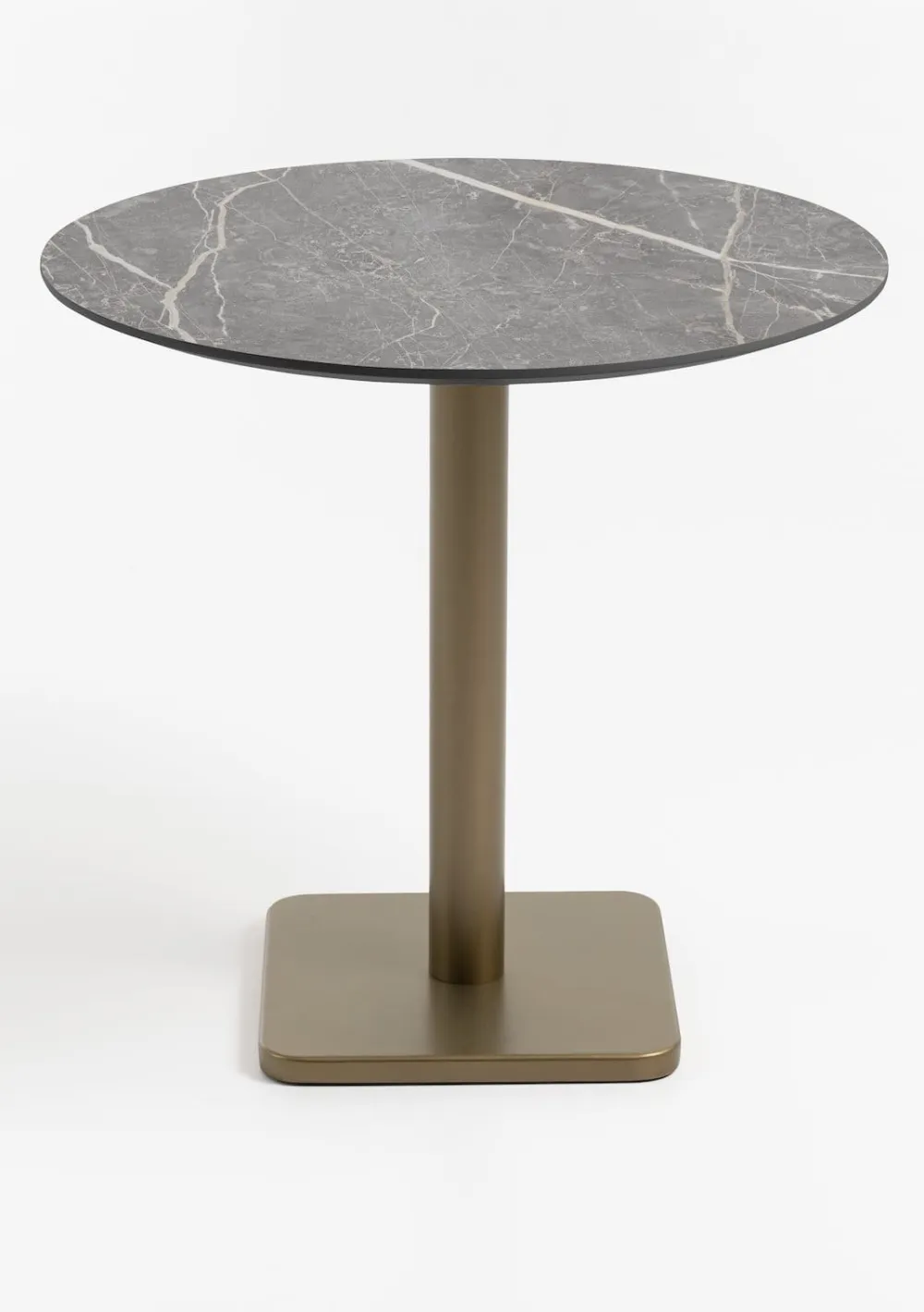 COCOmaison Bistro- En Bartafels>Brest bistrotafel marble light grey D80cm - Goud