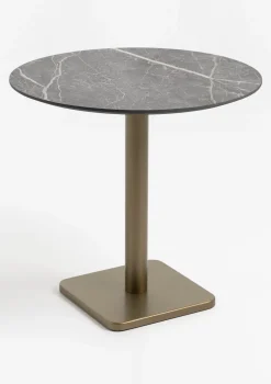 COCOmaison Bistro- En Bartafels>Brest bistrotafel marble light grey D80cm - Goud