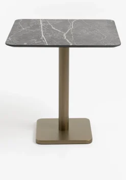 COCOmaison Bistro- En Bartafels>Brest bistrotafel marble light grey 75x75cm - Goud