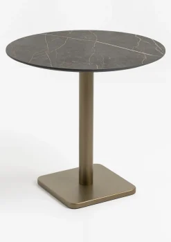 COCOmaison Bistro- En Bartafels>Brest bistrotafel marble onyx D80cm - Goud