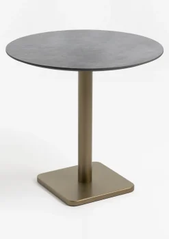 COCOmaison Bistro- En Bartafels>Brest bistrotafel stone anthracite D80cm - Goud
