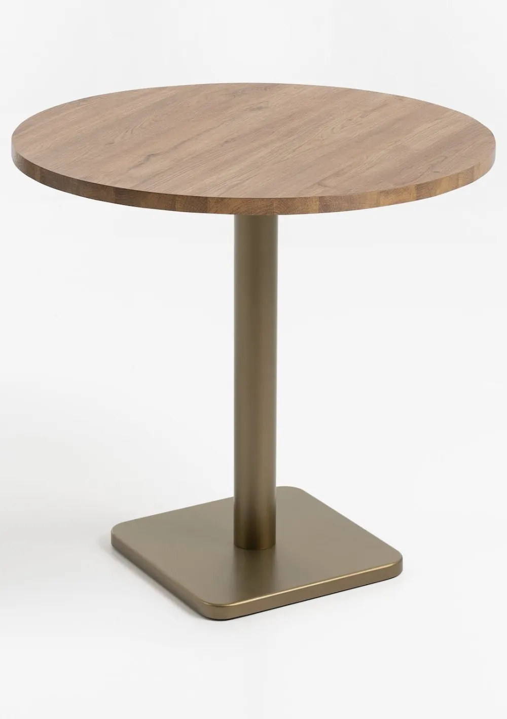 COCOmaison Bistro- En Bartafels>Brest bistrotafel vintage oak D80cm - Goud