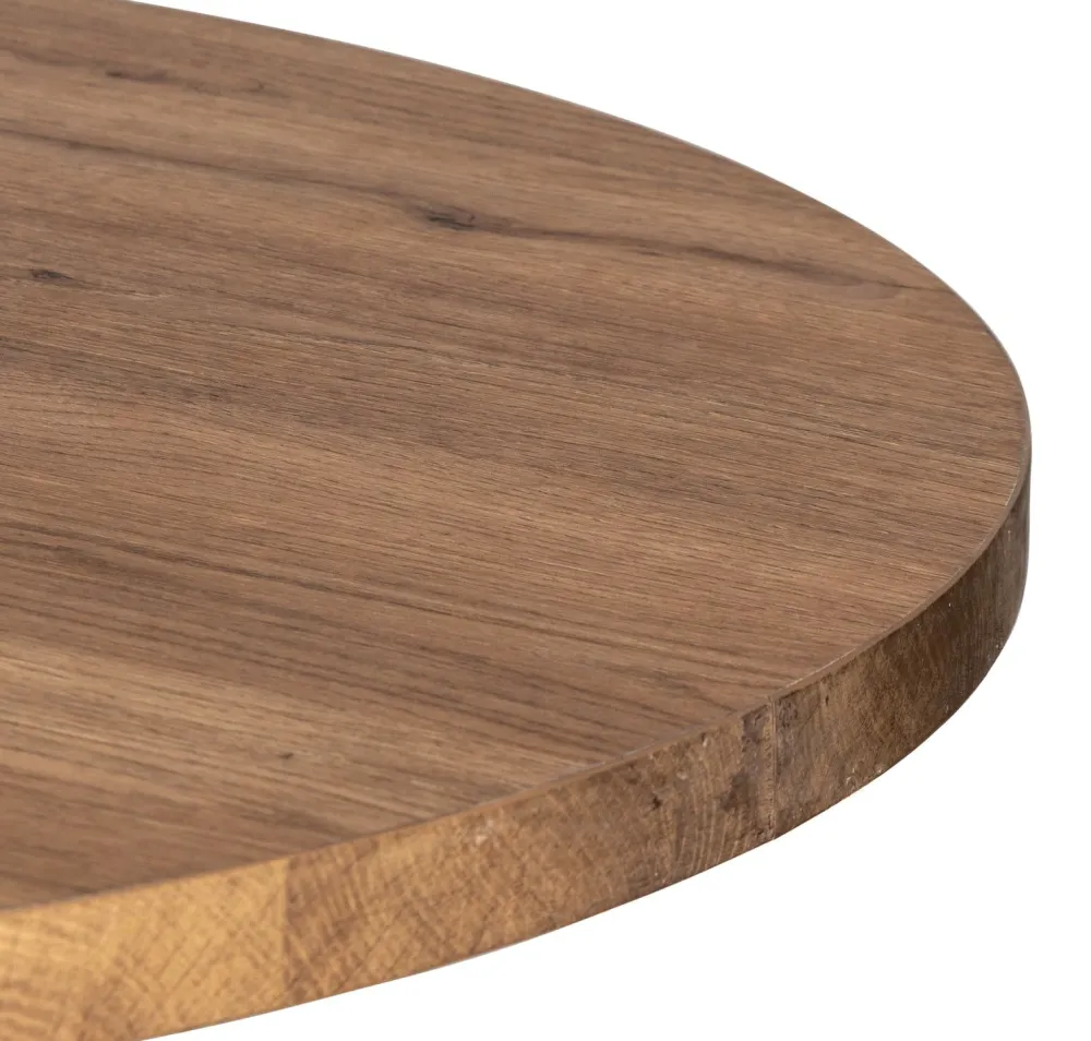 COCOmaison Bistro- En Bartafels>Brest bistrotafel vintage oak D80cm - Goud