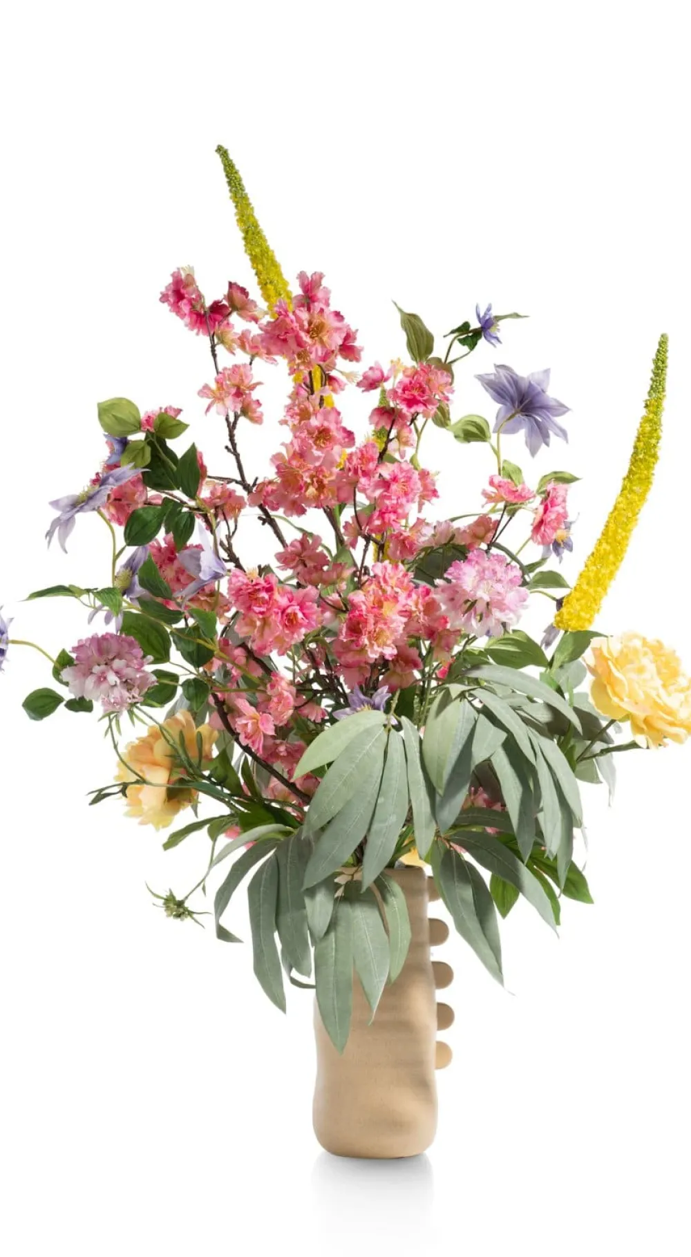 COCOmaison Kunstbloemen En -Planten>Cherry blossom spray H120cm - Roze