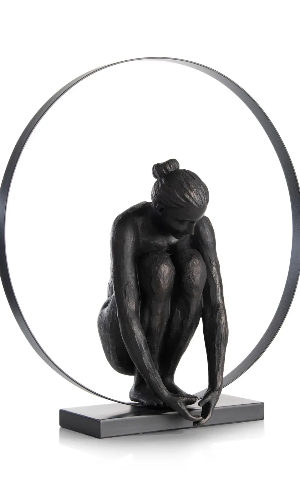 COCOmaison Beelden>Circle Lady beeld H54cm - Zwart