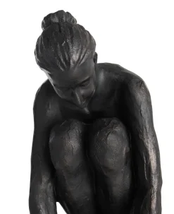 COCOmaison Beelden>Circle Lady beeld H54cm - Zwart