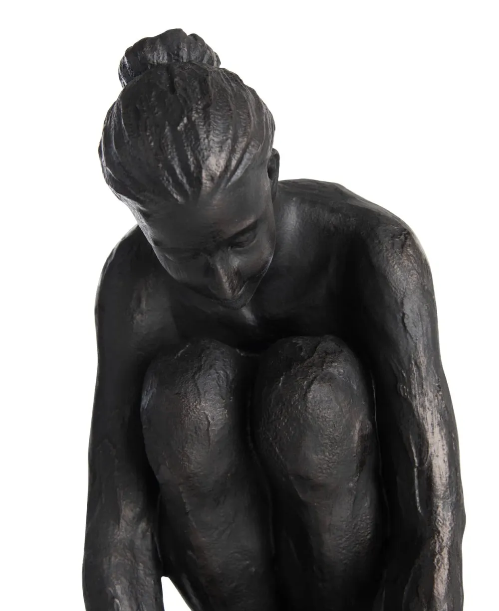 COCOmaison Beelden>Circle Lady beeld H54cm - Zwart