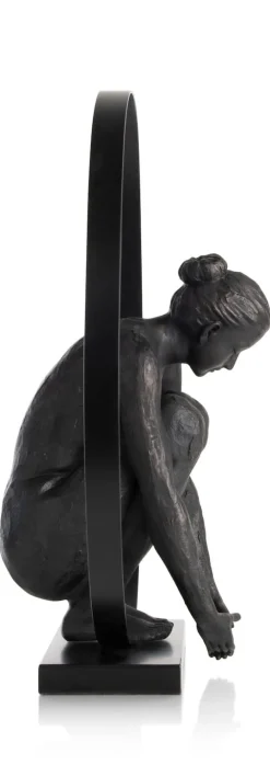COCOmaison Beelden>Circle Lady beeld H54cm - Zwart