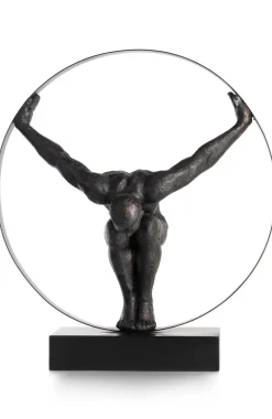 COCOmaison Beelden>Circle Man beeld H58cm - Zwart
