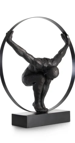 COCOmaison Beelden>Circle Man beeld H58cm - Zwart