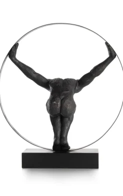 COCOmaison Beelden>Circle Man beeld H58cm - Zwart