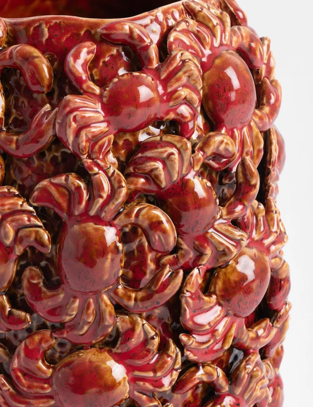 COCOmaison Vazen>Crabby vaas H39cm - Rood