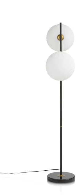 COCOmaison Vloerlampen>David vloerlamp 2*G9 - Zwart / antraciet
