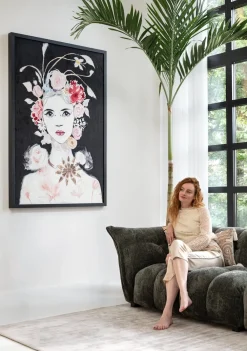 COCOmaison Schilderijen>Dior Flower schilderij 120x180cm - Multikleur