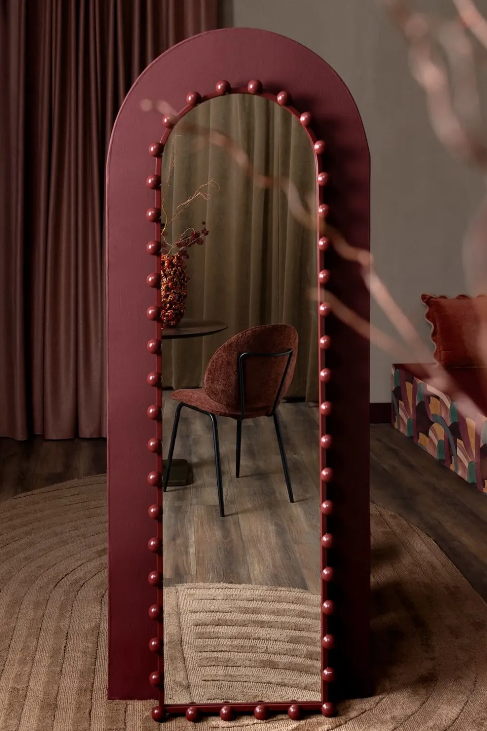 COCOmaison Spiegels En Wandspiegels>Donny spiegel 50x170cm - Rood