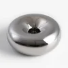 COCOmaison Kandelaars En Kaarsenhouders>Donut kandelaar D12cm - Zilver