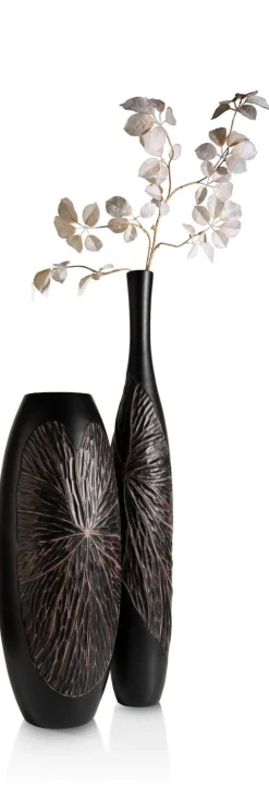 COCOmaison Vazen>Faye vaas H107cm - Zwart