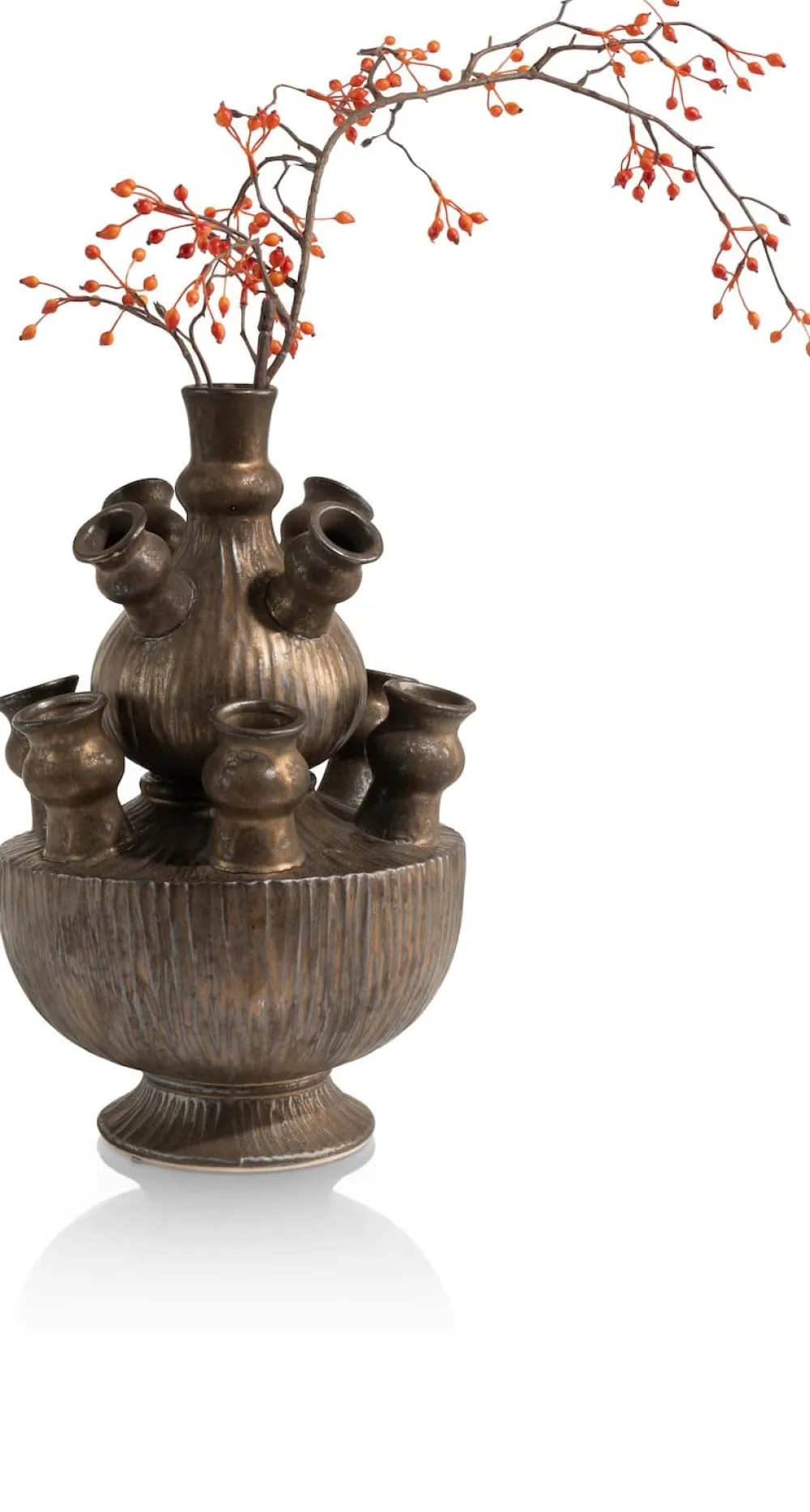 COCOmaison Vazen>Golden Tulip vaas H39cm - Goud