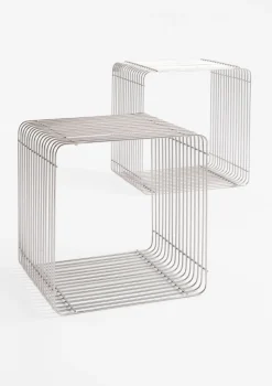 COCOmaison Wand- En Boekenrekken|Wandrekken En Wandplanken>Gus set van 2 wandrekken H35-40cm - Zilver