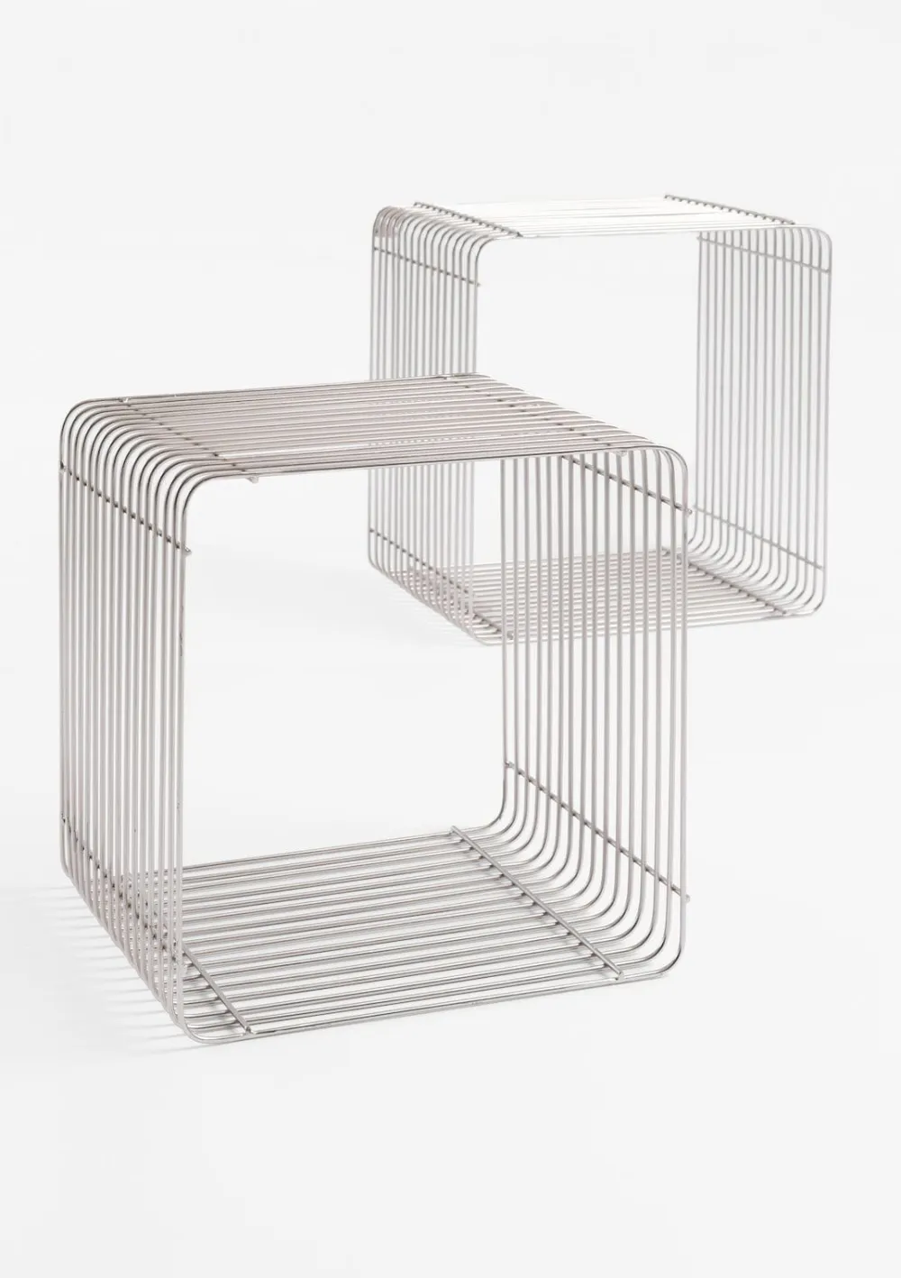 COCOmaison Wand- En Boekenrekken|Wandrekken En Wandplanken>Gus set van 2 wandrekken H35-40cm - Zilver