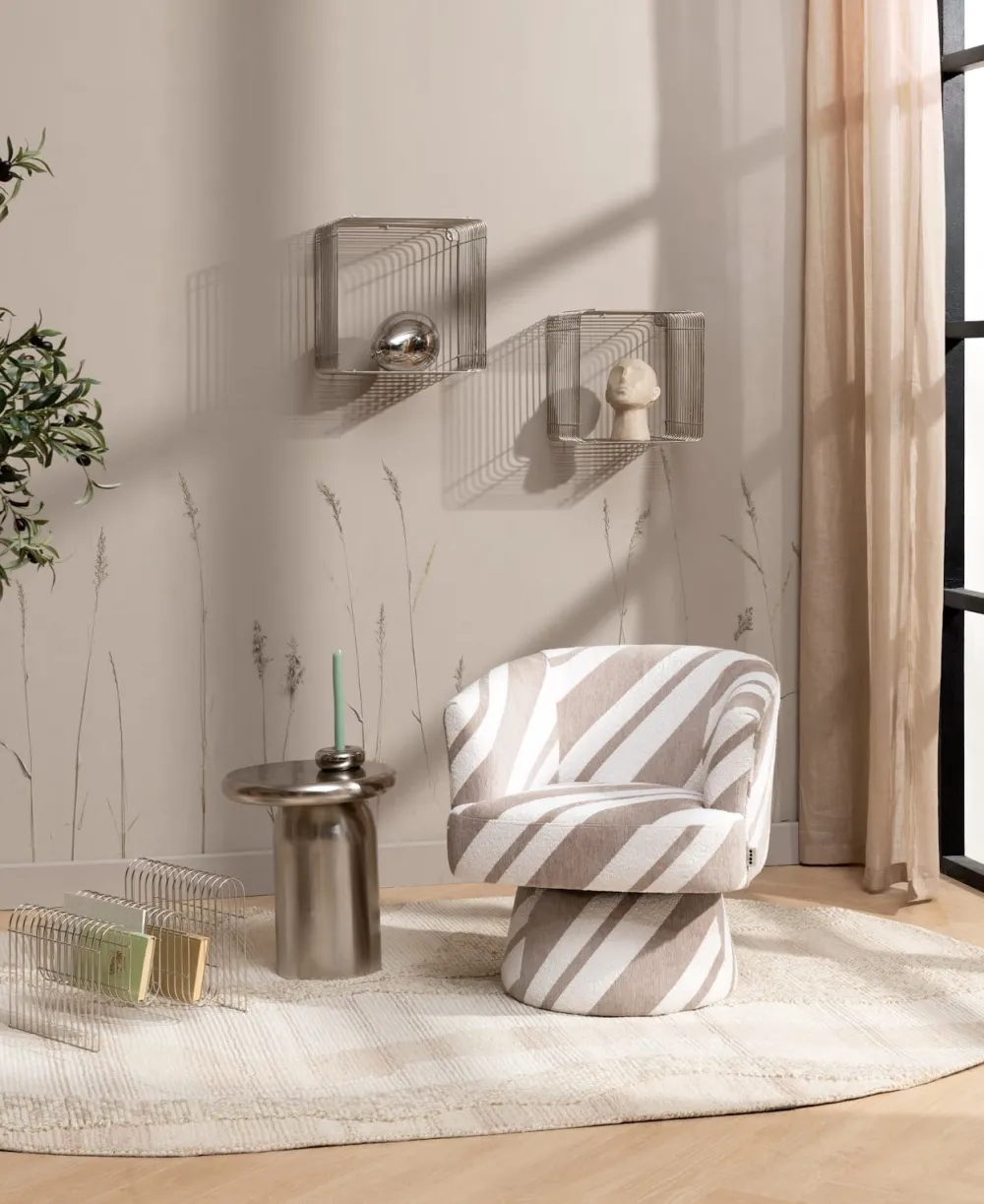 COCOmaison Wand- En Boekenrekken|Wandrekken En Wandplanken>Gus set van 2 wandrekken H35-40cm - Zilver
