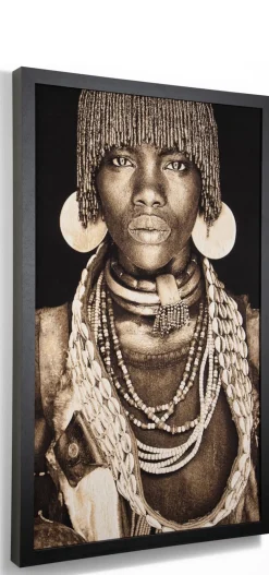 COCOmaison Schilderijen>Hamar Woman schilderij 75x125cm - Multikleur