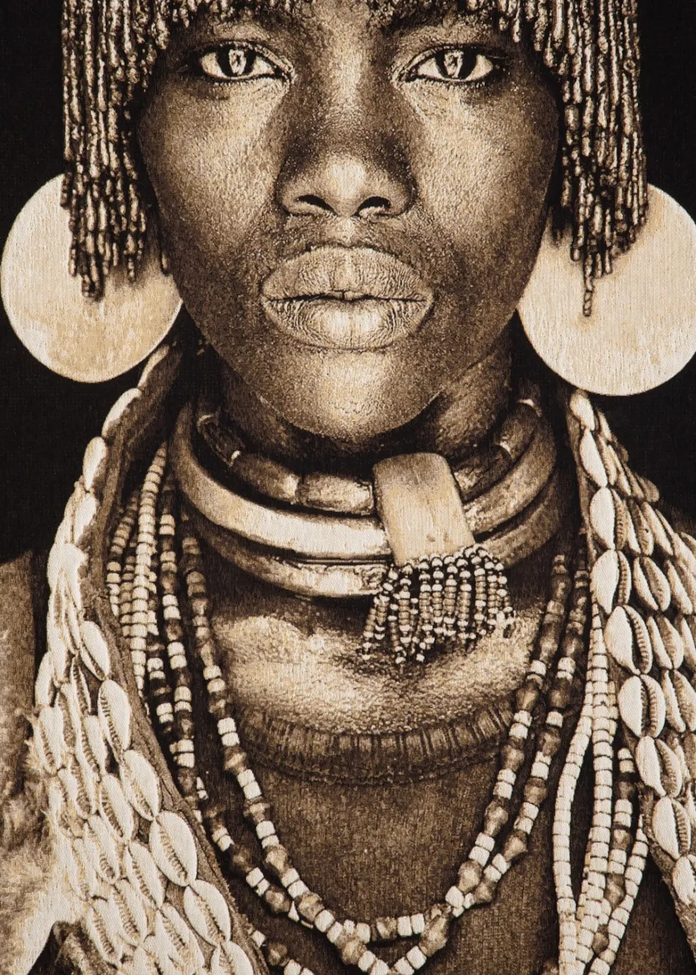 COCOmaison Schilderijen>Hamar Woman schilderij 75x125cm - Multikleur