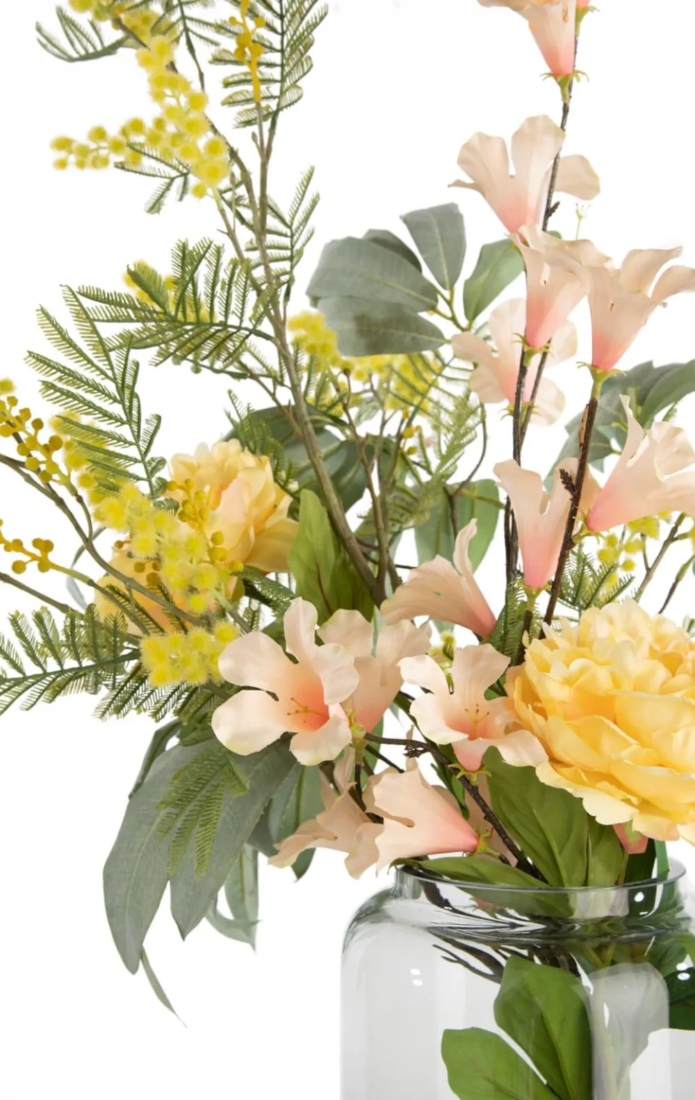 COCOmaison Kunstbloemen En -Planten>Hibiscus Branch H115cm kunstbloem - Oranje