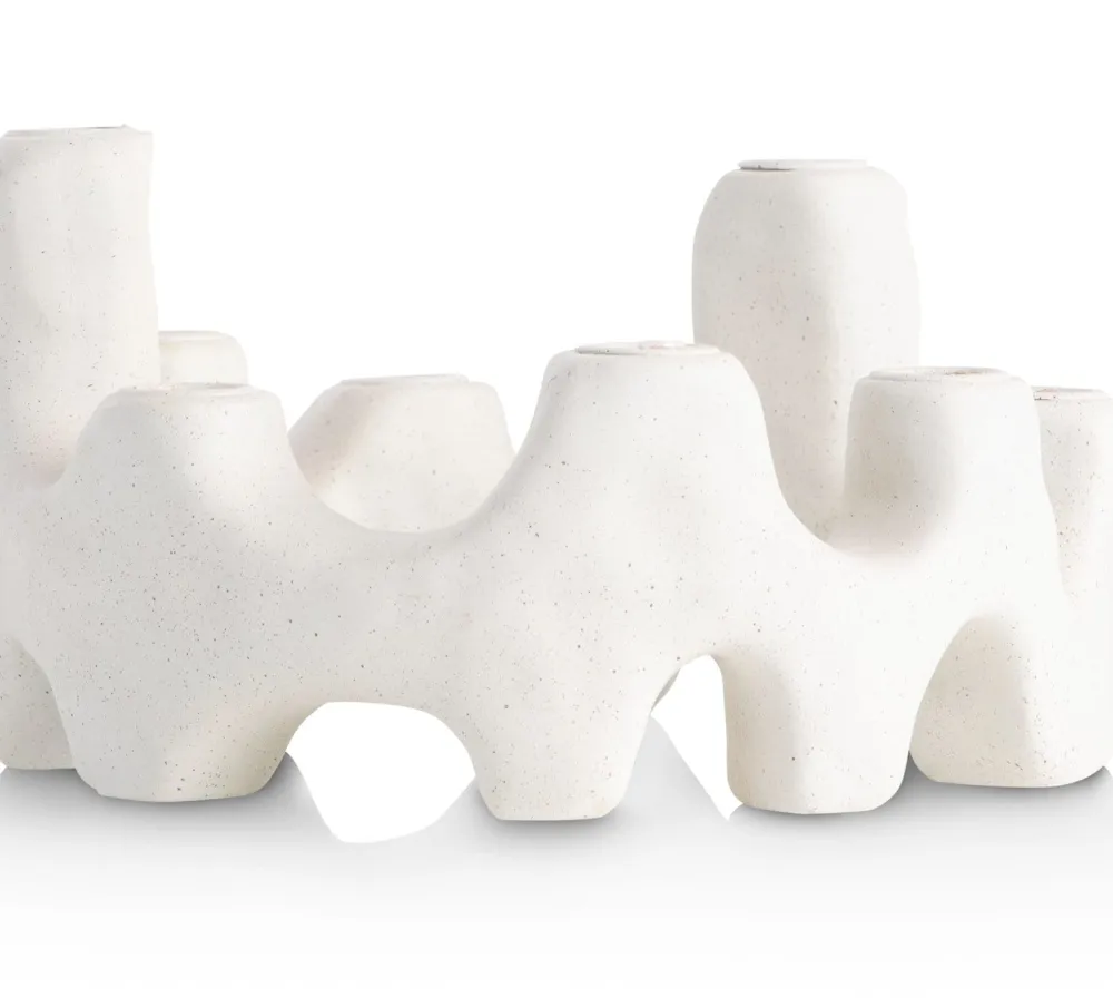 COCOmaison Kandelaars En Kaarsenhouders>Jet kandelaar H14,5cm - Wit