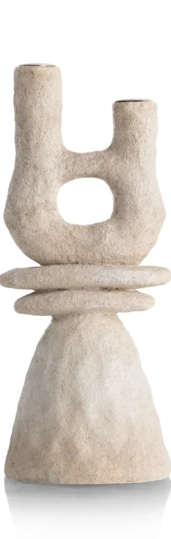 COCOmaison Kandelaars En Kaarsenhouders>June kandelaar H32cm - Cremekleurig