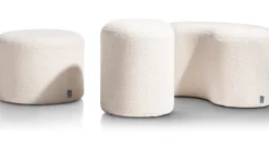 COCOmaison Poefs En Krukken>Kay poef H35cm - Cremekleurig