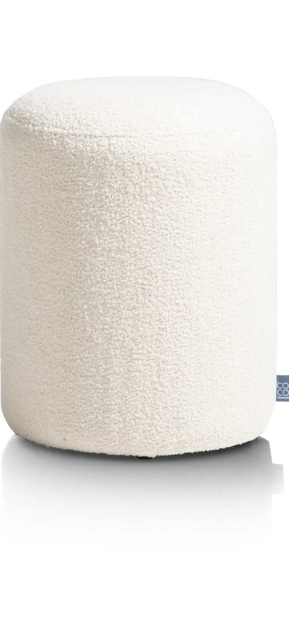 COCOmaison Poefs En Krukken>Kelly poef H45cm - Cremekleurig