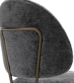 COCOmaison Eetkamer- En Barstoelen>Kjel barstoel - champagne frame - Antraciet