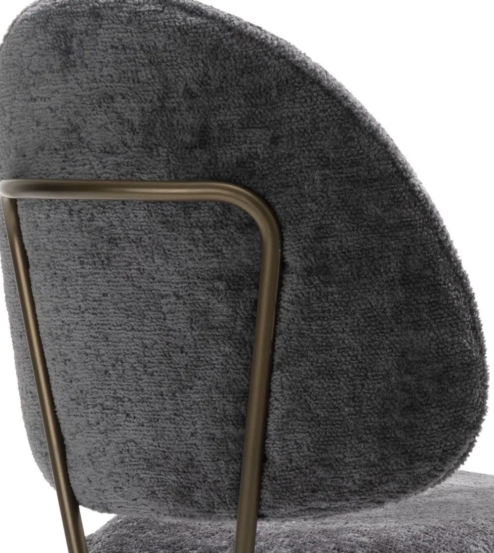 COCOmaison Eetkamer- En Barstoelen>Kjel barstoel - champagne frame - Antraciet