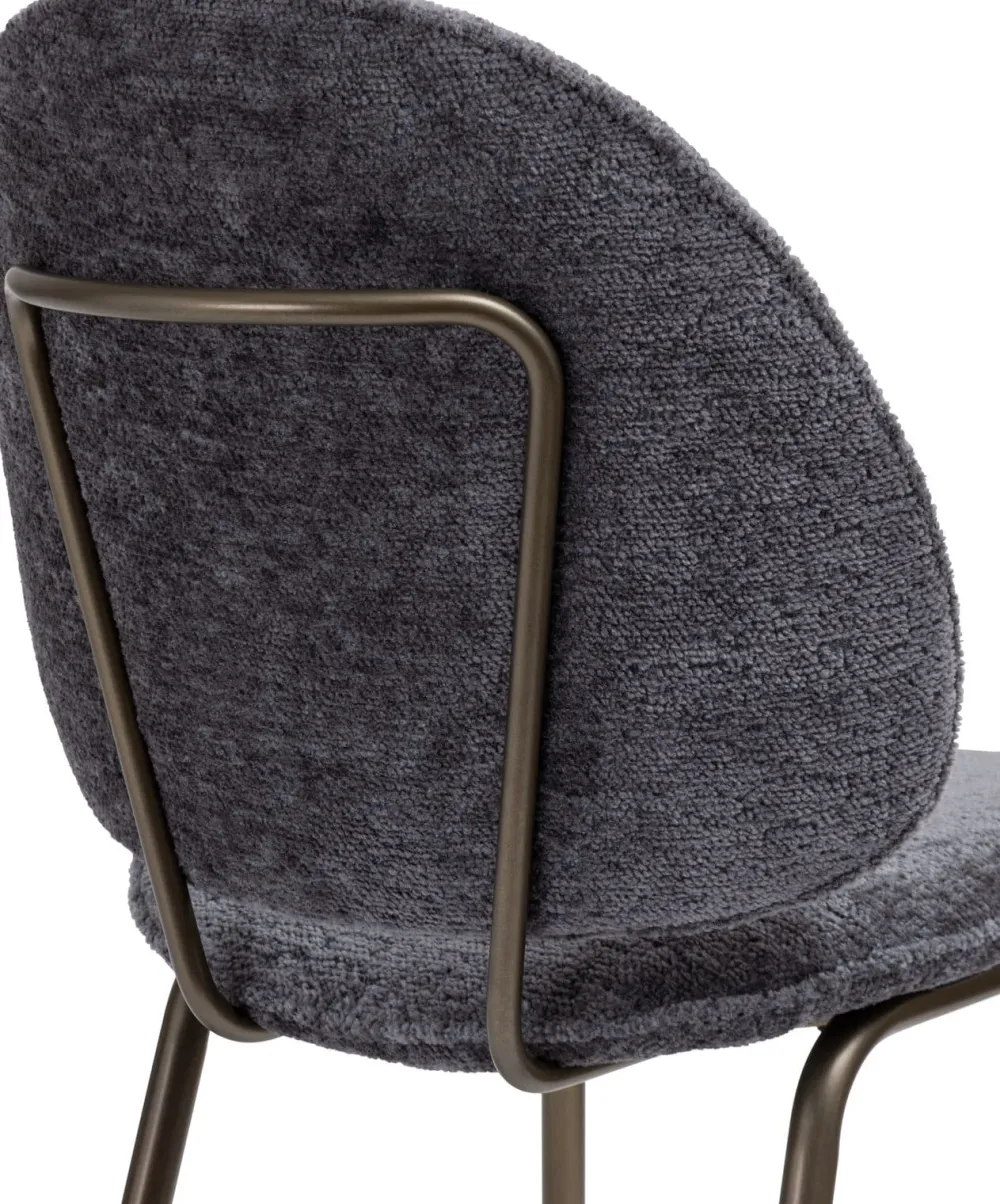 COCOmaison Eetkamer- En Barstoelen>Kjel eetkamerstoel - champagne frame - Antraciet