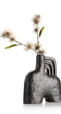 COCOmaison Vazen>Lina vaas H21cm - Zwart